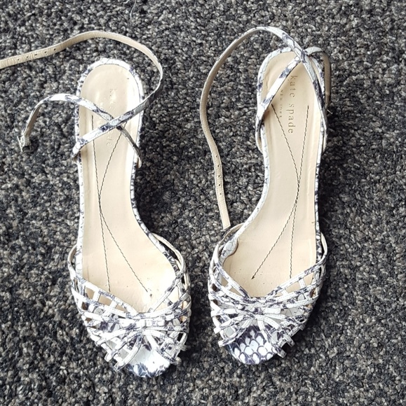 kate spade Shoes - Kate Spade snakeskin strap sandal
